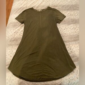 Faux suede tshirt dress